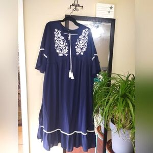 Boho SheIn Flowy Hippie Dress sz 1XL